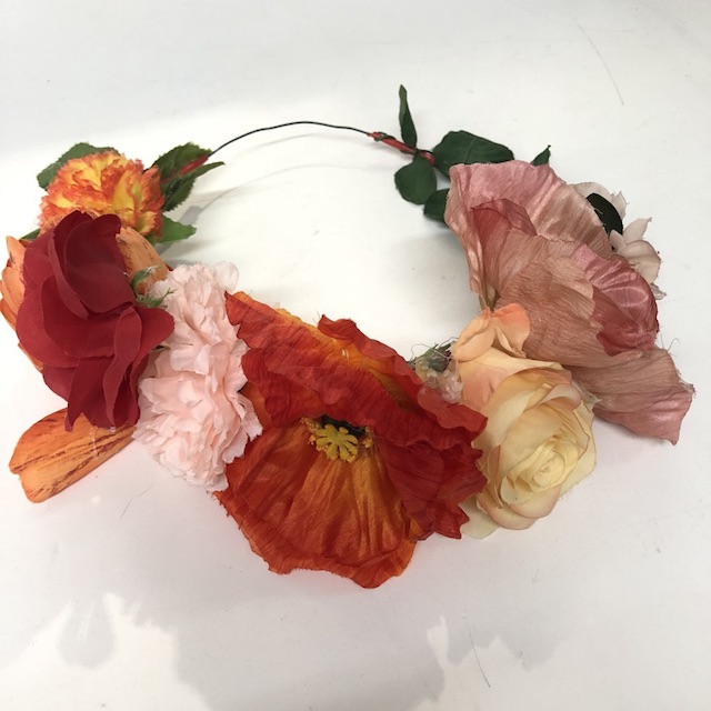 FLORAL HEADBAND, Poppies, Roses & Carnations